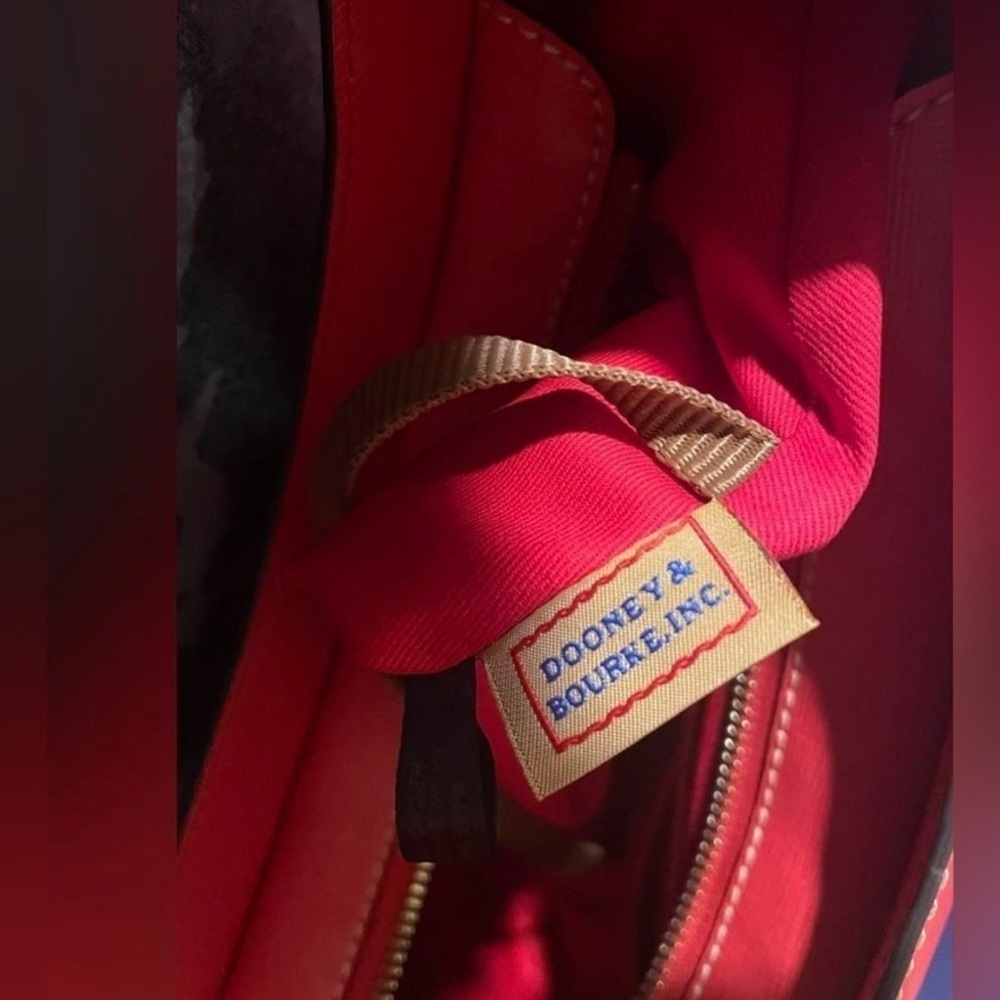 Dooney & Bourke Red Saffiano Leather Hobo NWT & Dust Bag - Picture 11 of 12